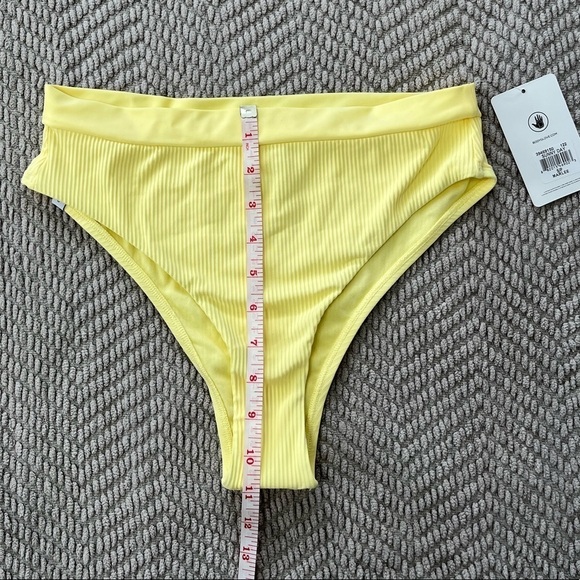 NWT Body Glove Yellow Ribbed High Leg Swimsuit Bottoms - Picture 9 of 10